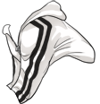 Striped White Hoodie