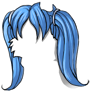 Blue Pigtail Wig