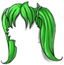 Green Pigtail Wig