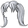 White Pigtail Wig