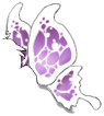 White/Purple Butterfly Wings