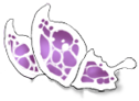 White/Purple Butterfly Wings