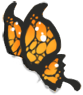 Black/Orange Butterfly Wings