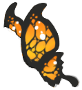 Black/Orange Butterfly Wings