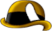 Gold Bowler Hat