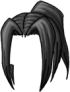 Ponytail Black Wig