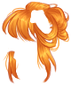 Fiery Messy Bun Wig